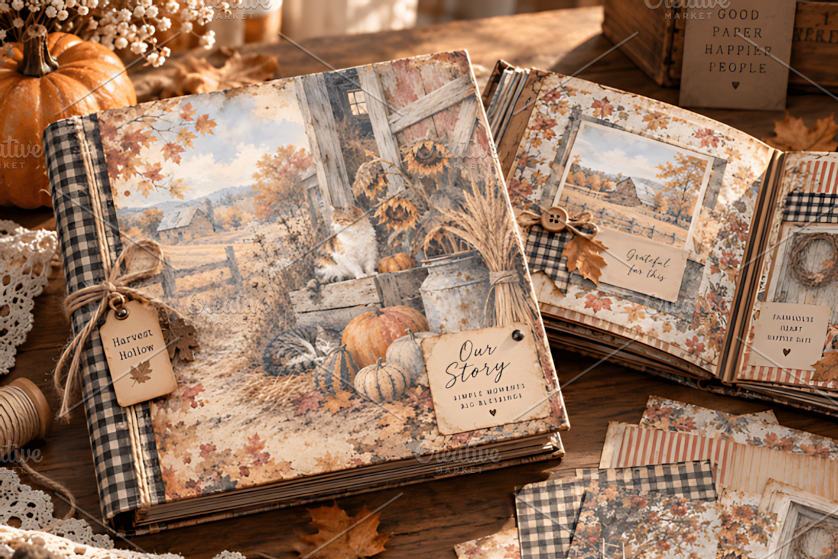 Harvest Hollow 12x12 Autumn Back, a Background Graphic by Coco Bloom (Photo 4 of 4)