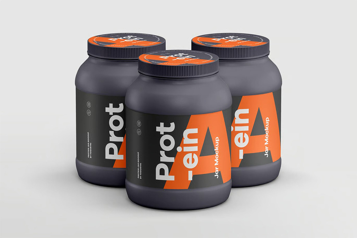 Protein Jar Mockup, a Packaging Mockup by zippypixelstudio (Photo 15 of 15)