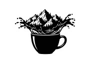 Mountain Coffee Cup Bundle, an Object Illustration by yasushie (Thumbnail 31 of 31)