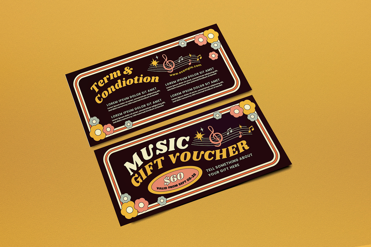 Black 90s Music Voucher, a Card Template by graphicook (Photo 2 of 3)