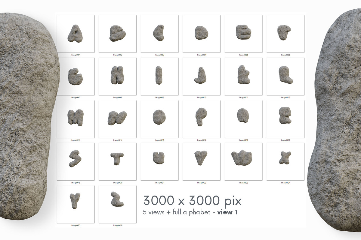 Rough Stone - 3D Lettering, a Graphic by MIIM (Photo 6 of 7)
