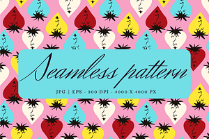 Groovy Strawberry Seamless Pattern