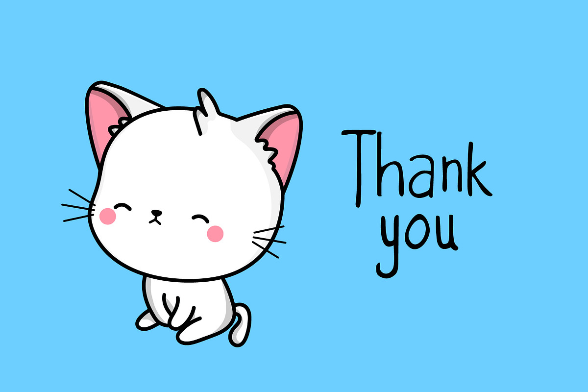 Cute Turkish Angora Cat Illustration, an Illustration by ArtVarStudio (Photo 3 of 3)