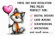 Cute Valentine Fox With Balloons PNG, an Illustration by Libby Wishes (Thumbnail 6 of 6)