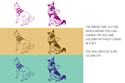 Service dogs - vector illustrations, an Animal Illustration by Renée from Studio neetje (Thumbnail 3 of 4)