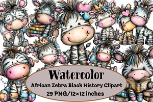 African Zebra Black History Clipart, an Illustration by Design Market