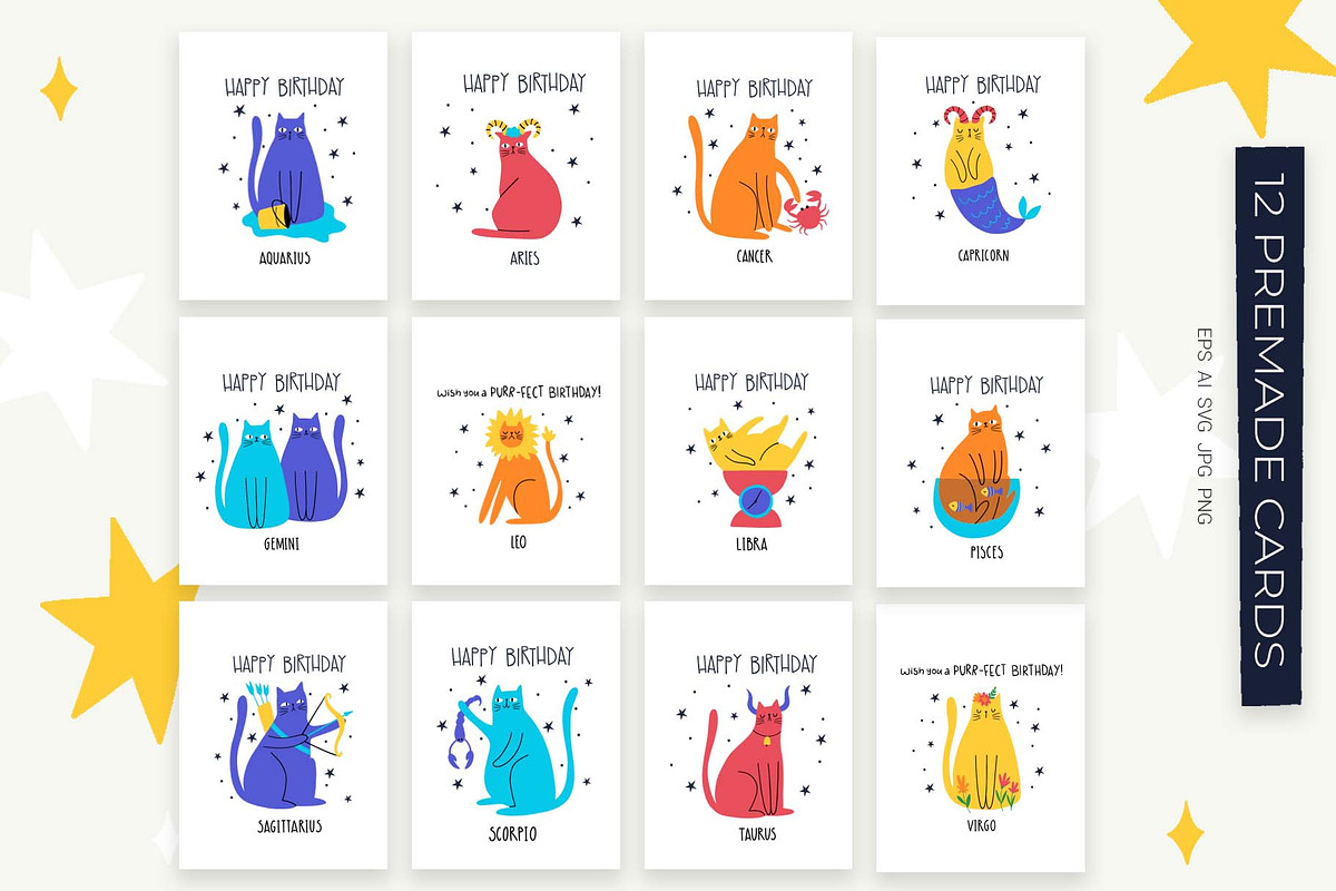 Zodiac Cats, an Animal Illustration by Irina Ostapenko (Photo 4 of 8)