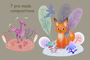 Enchanted Forest Clipart Set, an Illustration by FaliushViktoriaArtist (Thumbnail 4 of 10)