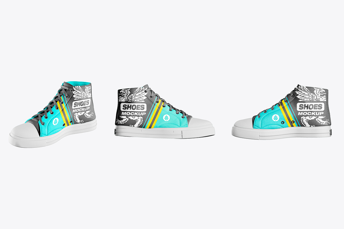 High Top Sneakers Mockup, a Product Mockup by OneVectorStock