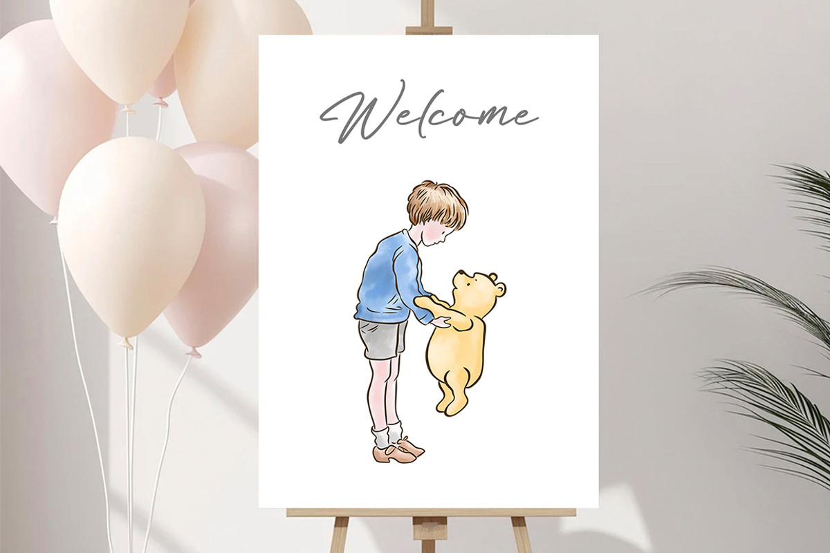 Classic Winne the Pooh Clipart, an Animal Illustration by SvetaArtStore (Photo 2 of 6)