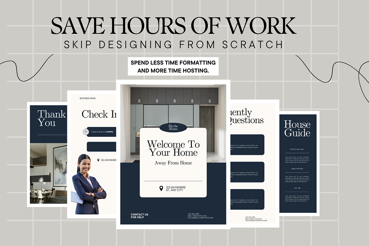 Airbnb Welcome Book Canva Template, a Stationery Template by Anna Design Studio (Photo 8 of 10)
