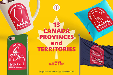 Canada Provinces and Territories SVG