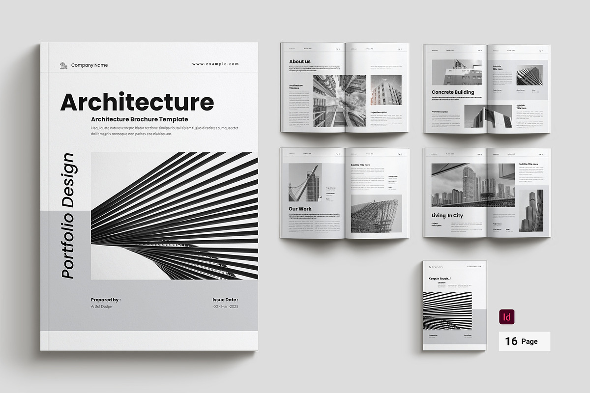 Architecture Portfolio Layout, a Brochure Template by Cleffon_Graphic_Studio (Photo 1 of 6)