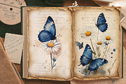 Daisy Flower Junk Journal Pages, a Background Graphic by Douce Créativité (Thumbnail 5 of 6)