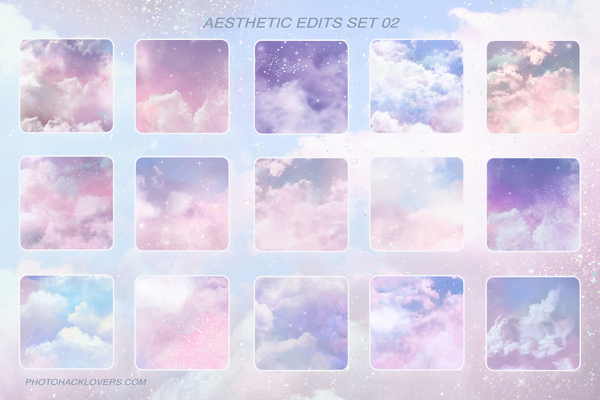 30 Aesthetic Pastel Sky Backgrounds, a Pattern Graphic by Photohacklovers (Photo 3 of 9)