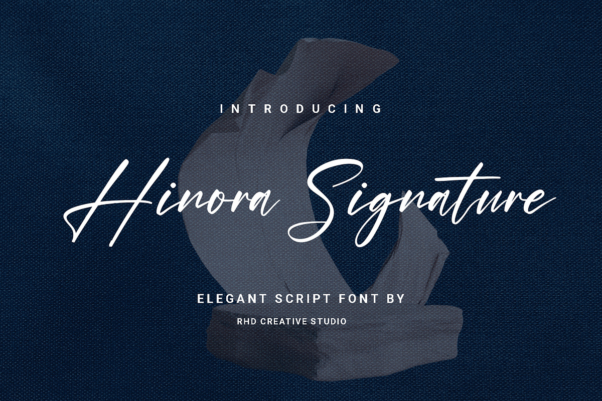 Hinora Signature Elegant Script Font, a Script Font by RHD Creative Studio (Photo 1 of 12)