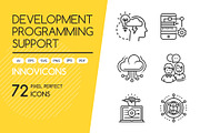 Programming & Support Line Icons, an Outline Icon by Boyko Pictures (Thumbnail 1 of 11)
