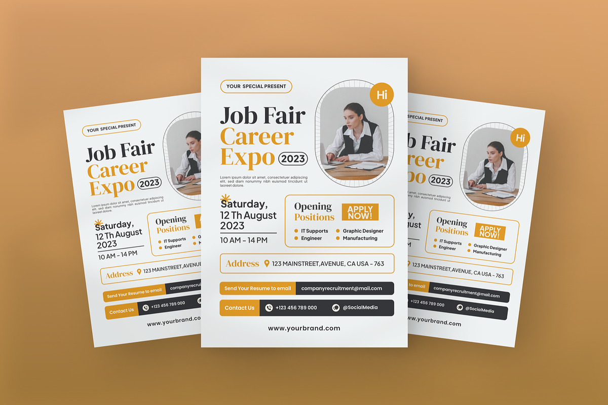 Job Fair Flyer, a Flyer Template by SquidPixey (Photo 4 of 5)