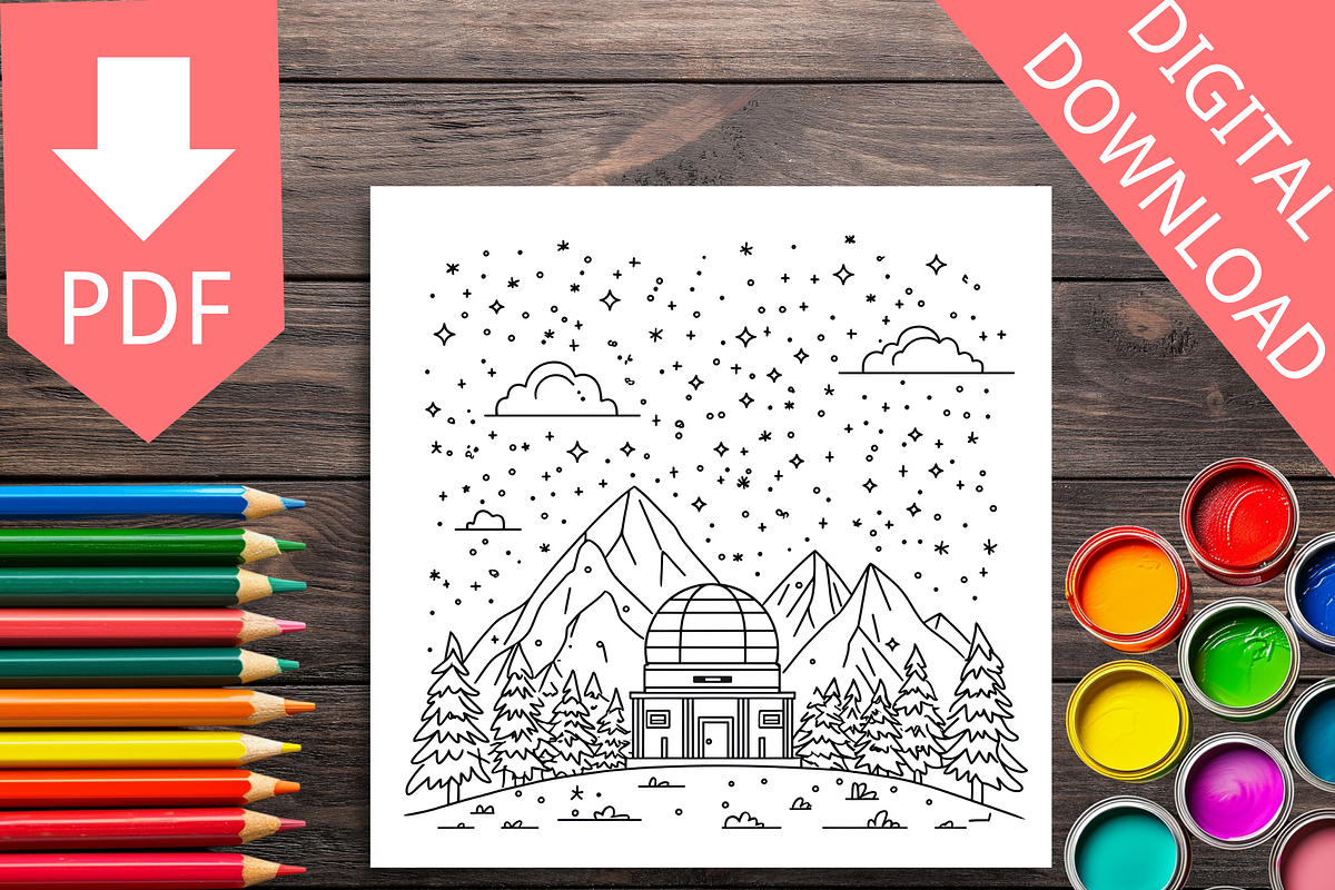 Space Adventure Coloring Pages Kids, a Technology Illustration by LA Design (Photo 5 of 10)