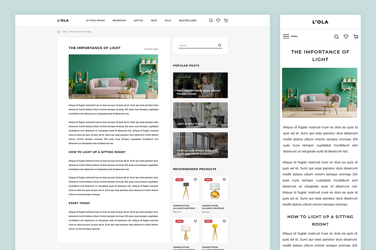 L'OLA - Figma E-Commerce Template, an UI Kit Template by Better Be a Designer (Photo 6 of 7)