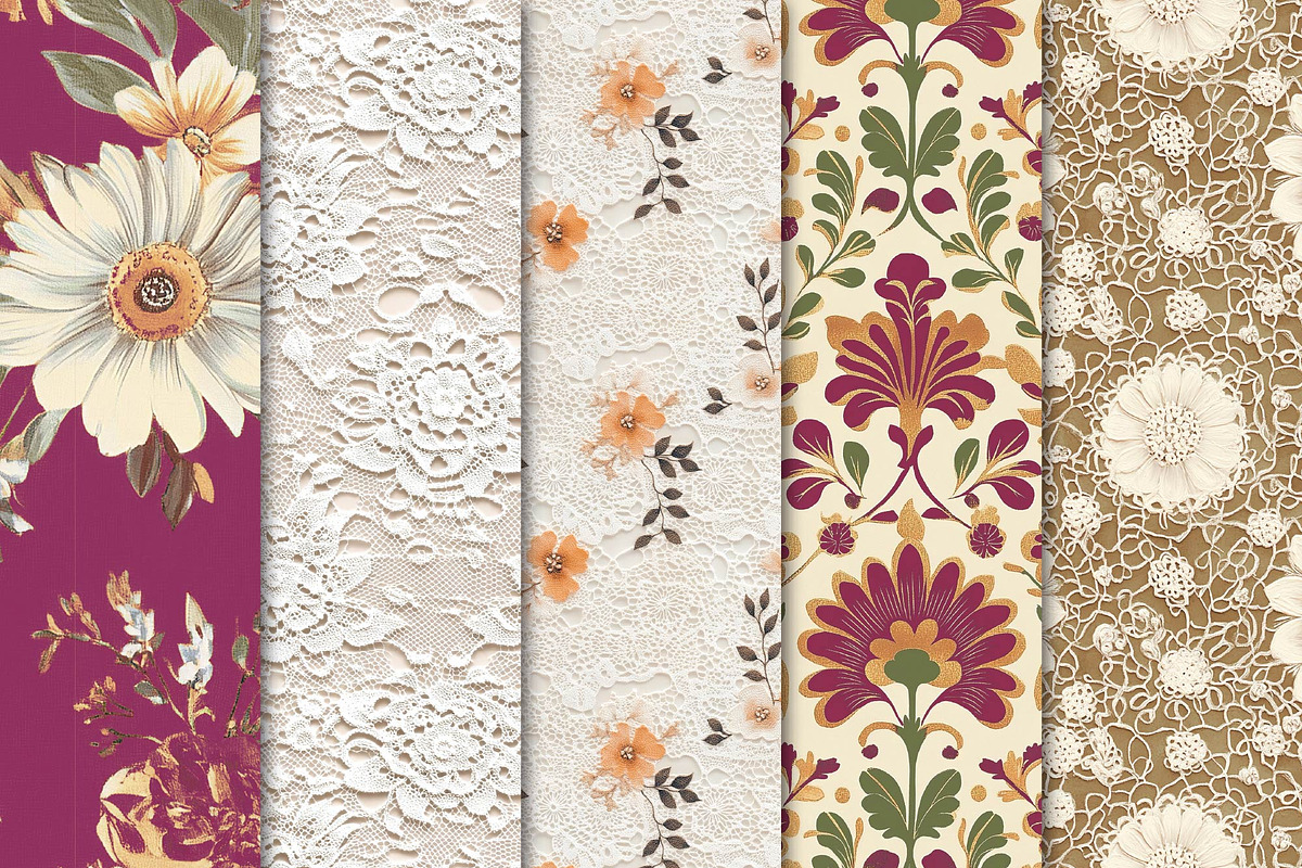 Seamless Boho Textures & Patterns, a Pattern Graphic by Maishop (Photo 2 of 4)
