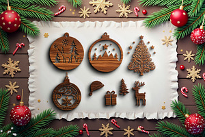 christmas svg bundle, laser cut chri, an Illustration by musafir_fashion