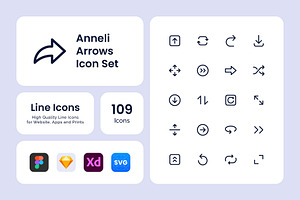 Anneli - Arrows Icon Set