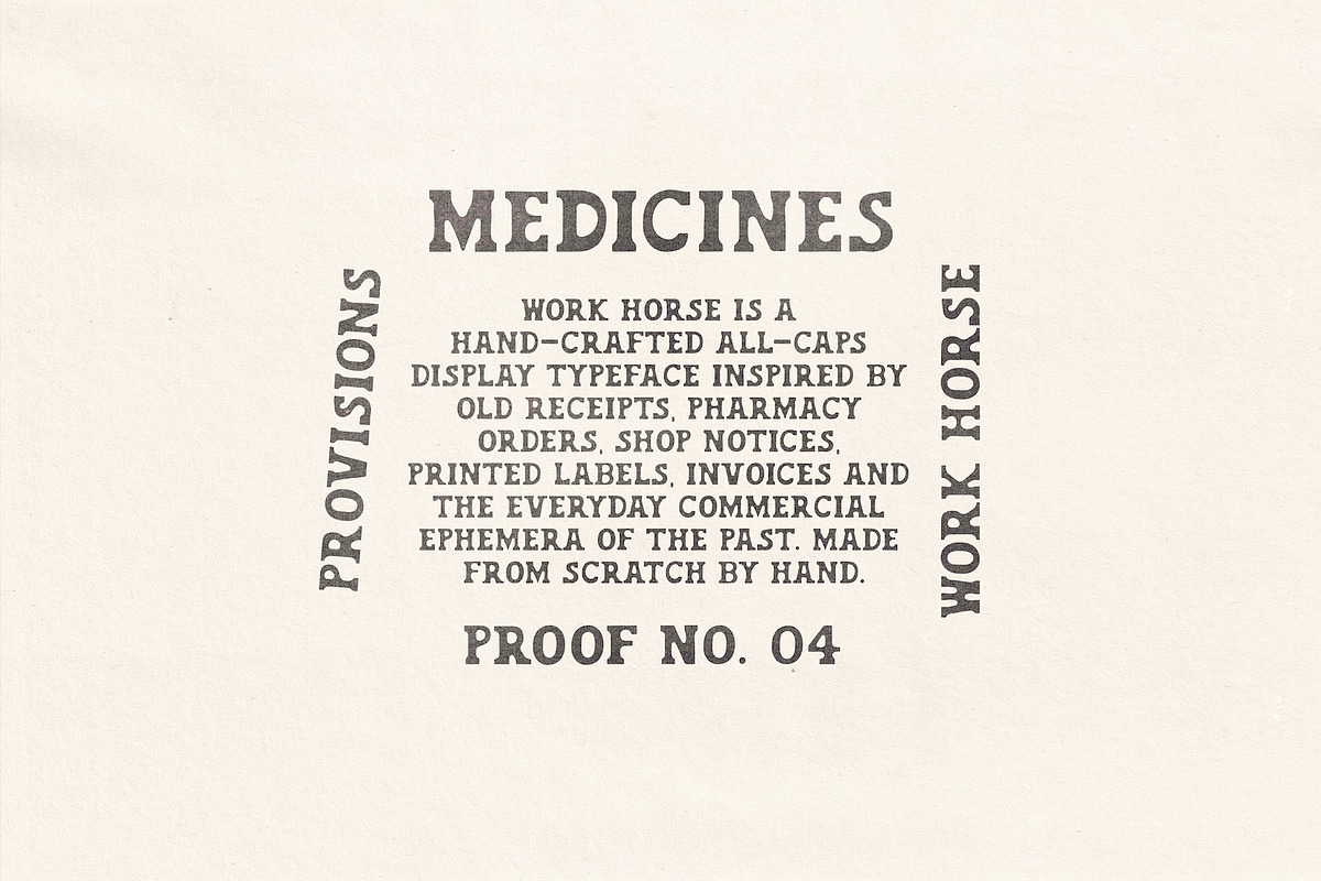 Work Horse – Vintage Wood Serif Font, a Slab Serif Font by Madeline ODonoghue Design (Photo 3 of 5)