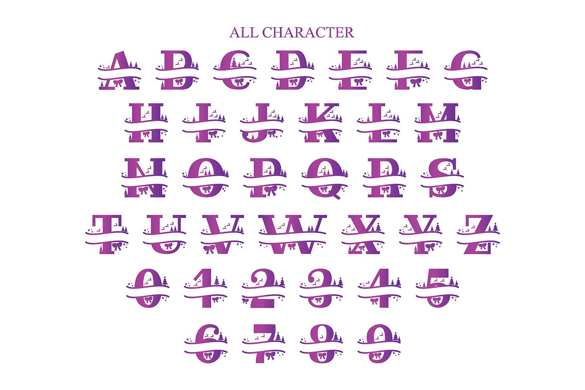 Christmas Lovely Monogram - Font, a Slab Serif Font by Densu Creative (Photo 5 of 6)