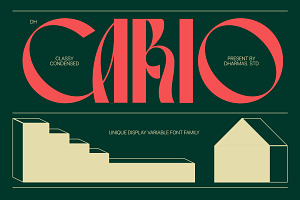 Dh Cario - 6 Display Variable Font