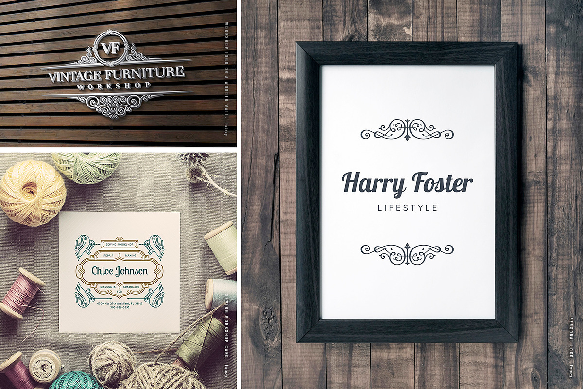 BUNDLE 100 Template Logos & Elements, a Branding & Logo Template by Decorus Extezy (Photo 5 of 16)