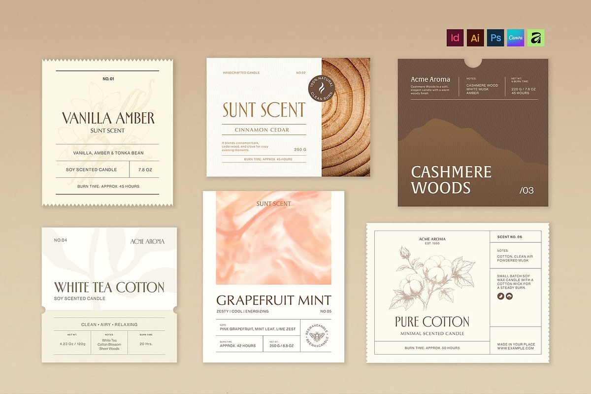 Label Template Set, a Packaging Mockup by BrandPacks (Photo 1 of 14)