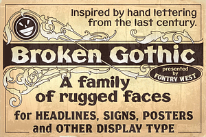 FHA Broken Gothic Family, a Font by Fontry West