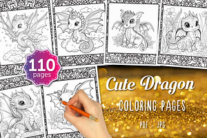 110 Cute Dragon Coloring Pages