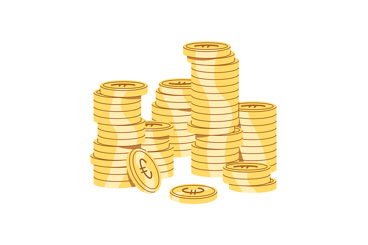 Cash money, coins set + backgrounds, a Finance Illustration by PaperTrident (Photo 10 of 12)