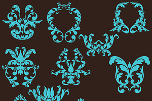 Damask Elements Photoshop Brushes