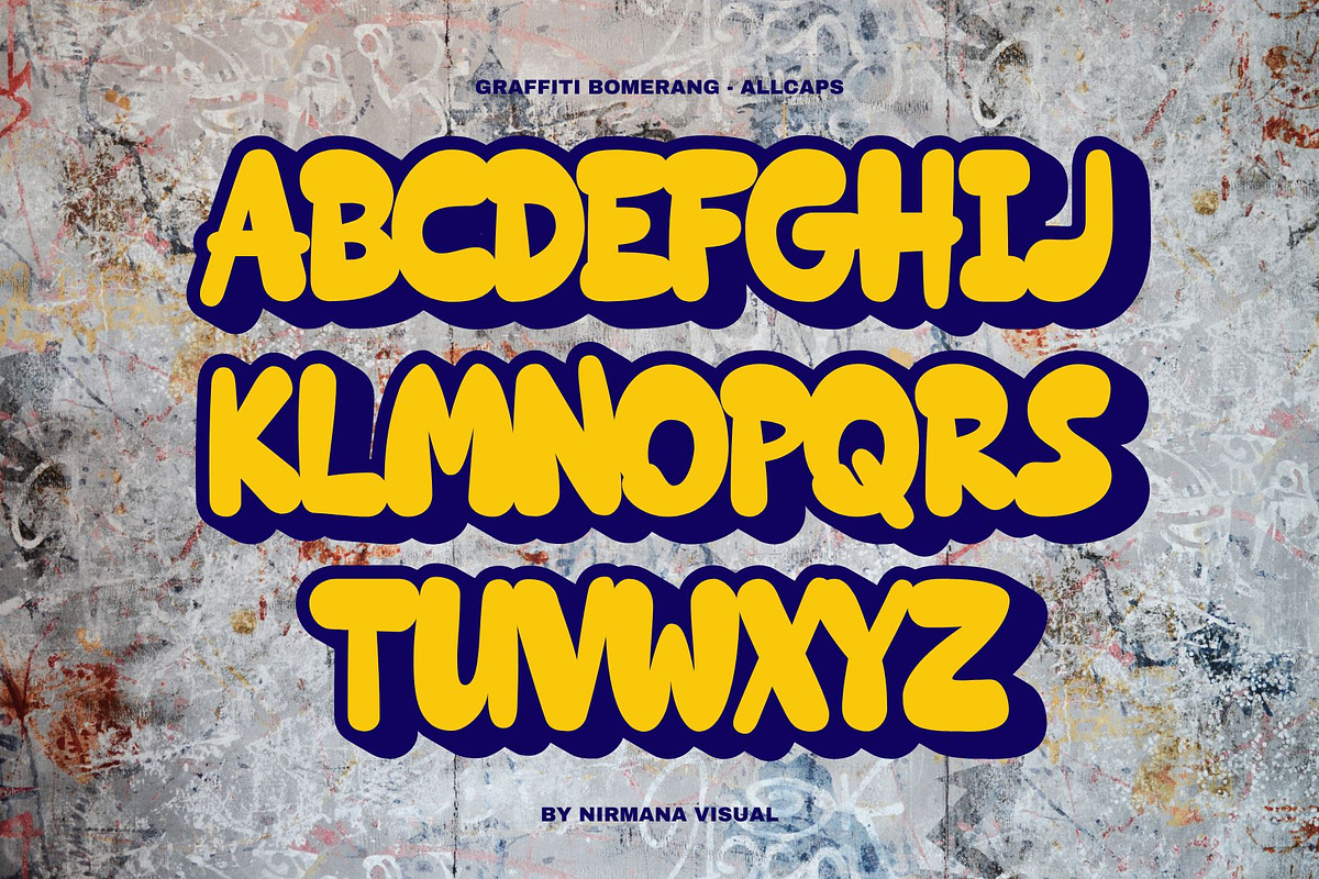 Graffiti Bomerang - Graffiti Font, a Font by Nirmana Visual (Photo 4 of 7)