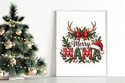 Merry Mama Christmas Sublimation Png, a Seasonal Illustration by DreamPrint404 (Thumbnail 5 of 6)