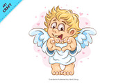 Bundle Cartoon Cupid 03. Tshirt, a Person Illustration by KENO Mascots (Thumbnail 6 of 13)