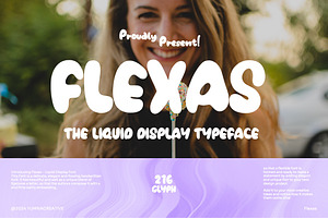 Flexas - Liquid Display Font, a Handwritten Font by Dhabee