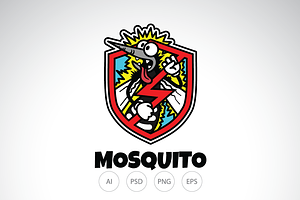 Mosquito Zapper Logo Template