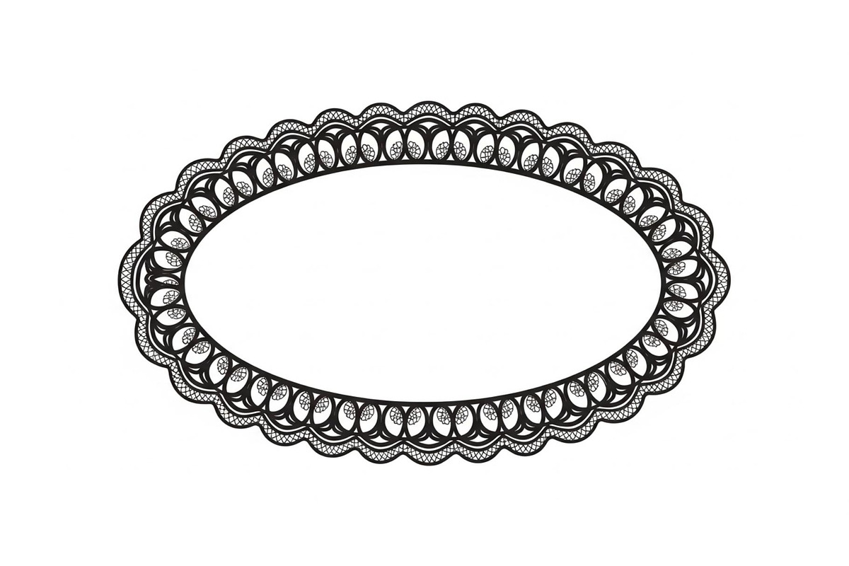 Vintage Lace Oval Frame Bundle, an Illustration by yasushie (Photo 3 of 30)