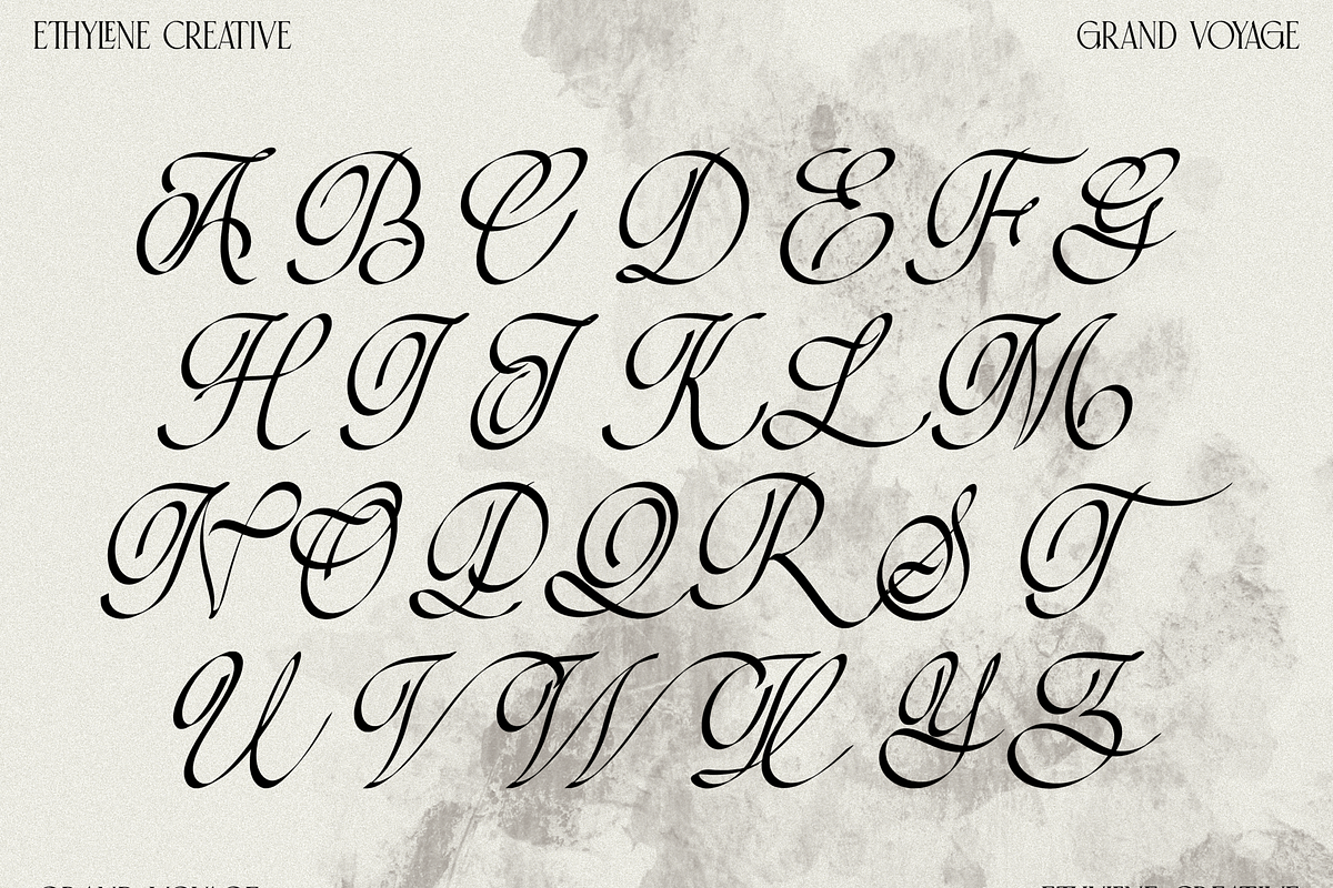 Grand Voyage, a Font by ethylene.creative (Photo 3 of 13)