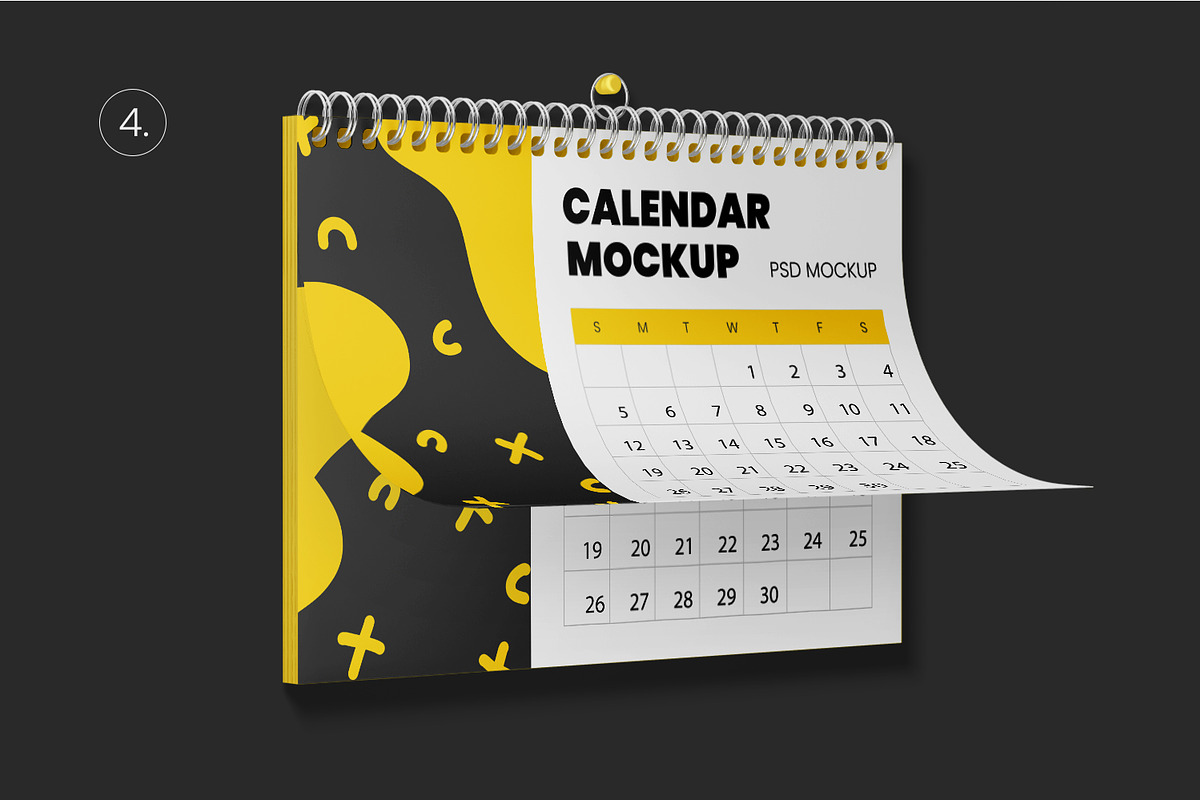 Wall Calendar Mockup Set, a Print Template by Graphic Bird (Photo 6 of 10)