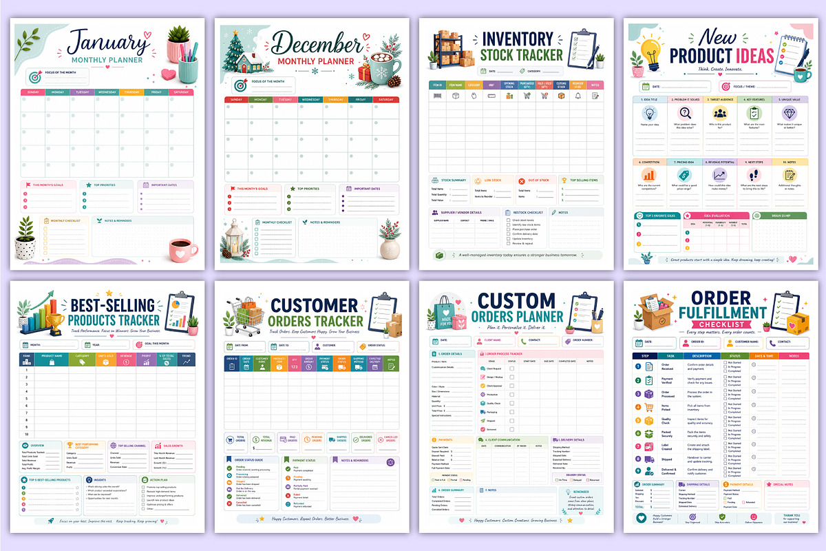 2027 Craft Seller Planner | Business, a Stationery Template by Mustafiz (Photo 3 of 4)