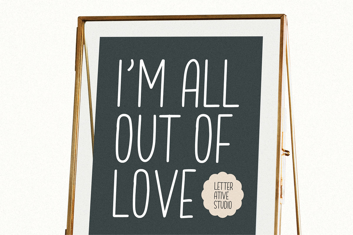 Dream Story - Monoline Handbrushed, a Sans Serif Font by Letterative Studio (Photo 2 of 6)