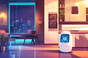 Home with artificial intelligence, a Photo by Pavel_design
