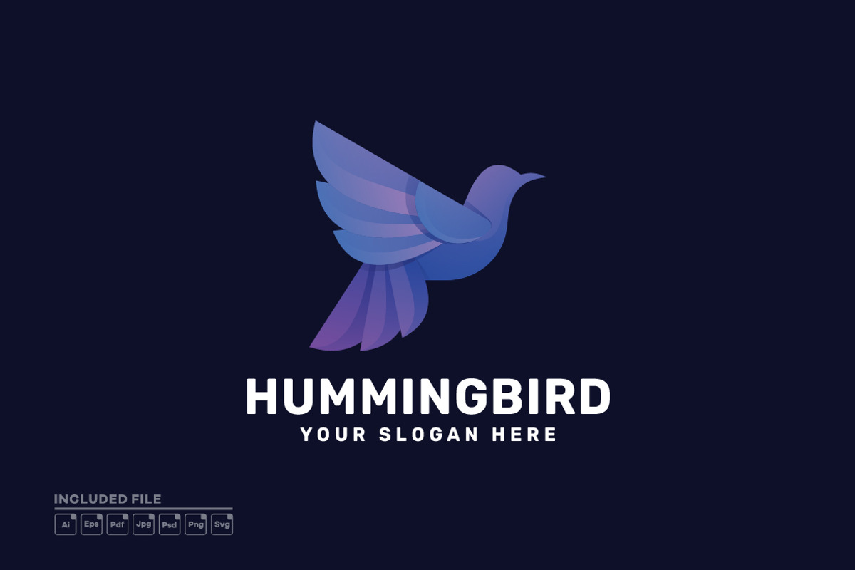 Hummingbird Gradient Colorful Logo, a Branding & Logo Template by yuanesei
