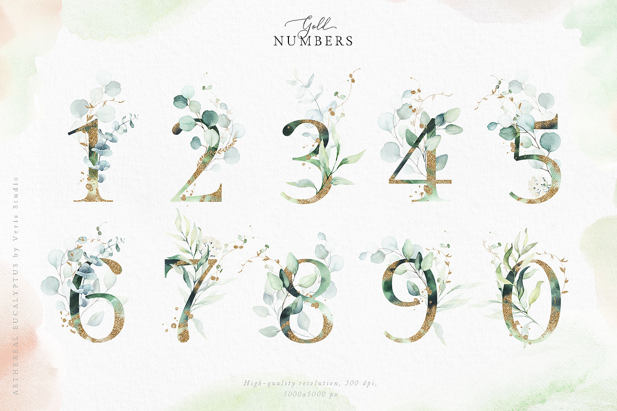Watercolor Eucalyptus Green Floral, a Decorative Illustration by Veris Studio (Photo 20 of 25)