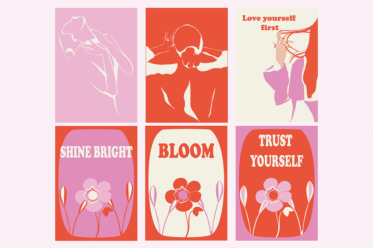 Feminine Illustration–Self-Love Art, an Object Illustration by NatalieArtsDenysenko (Photo 2 of 10)